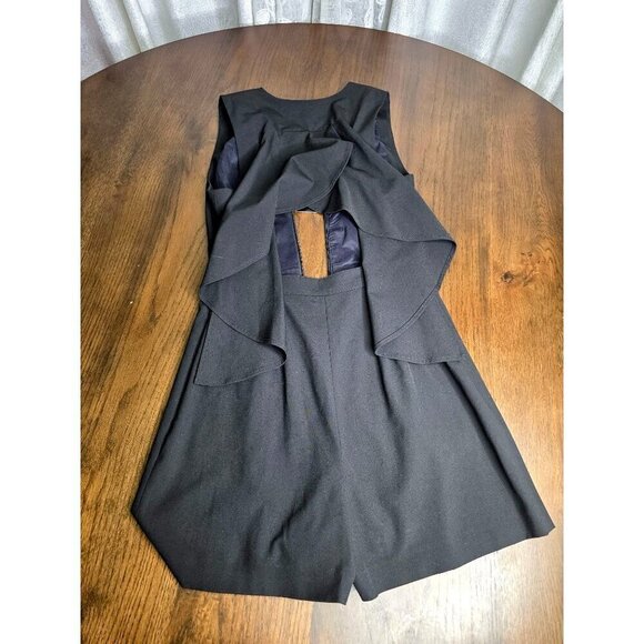 BCBGMAXAZRIA - Sleeveless Romper OPEN BACK- Black - XXS - NWT - Picture 14 of 16